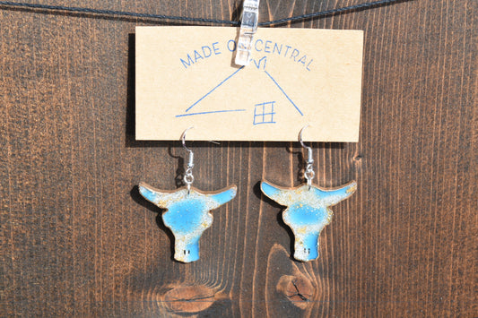 Coastal Cow Earrings