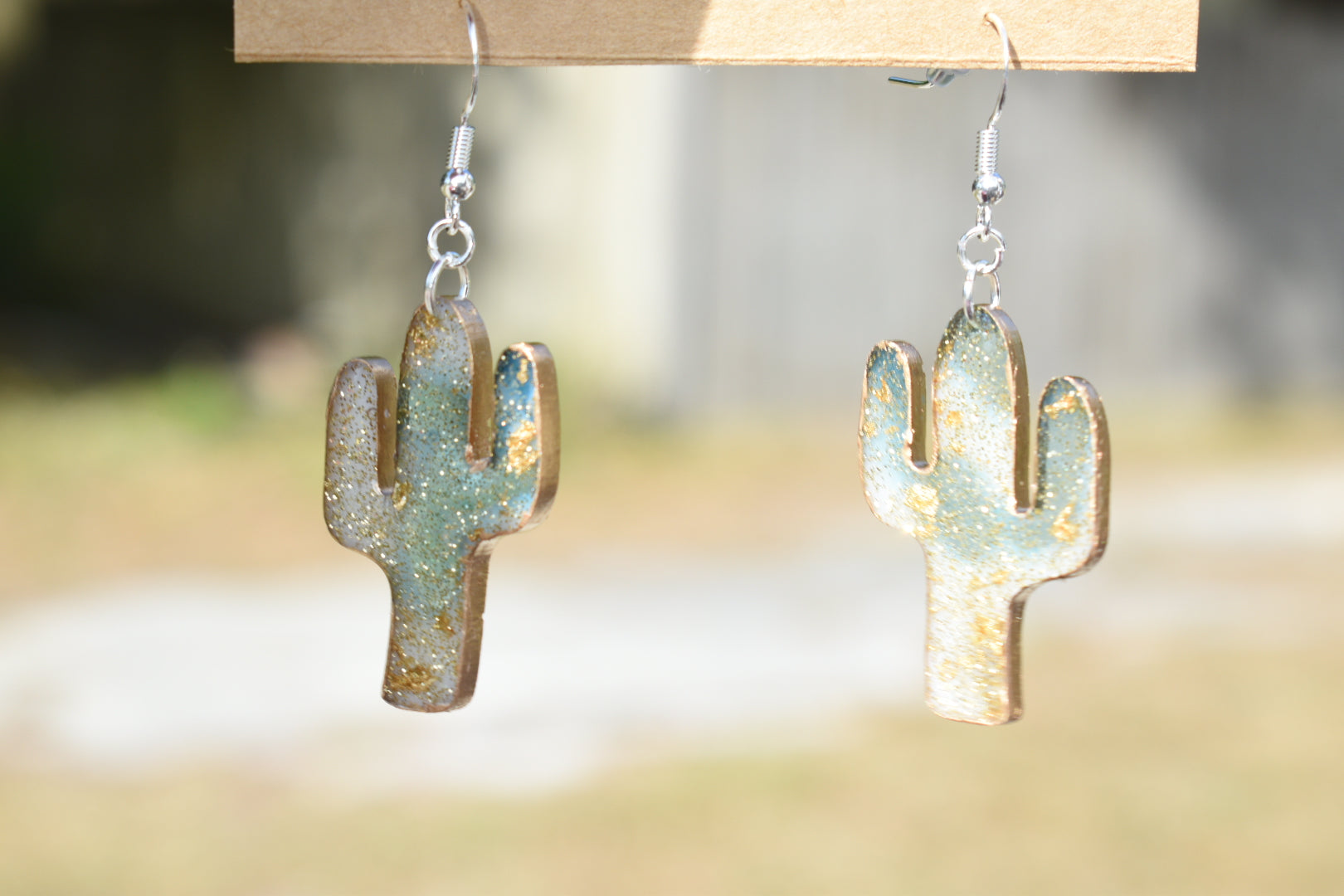 Cactus earrings clearance