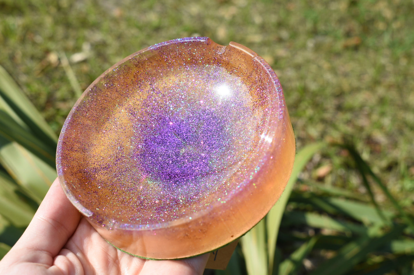 Purple Glitter Ashtray