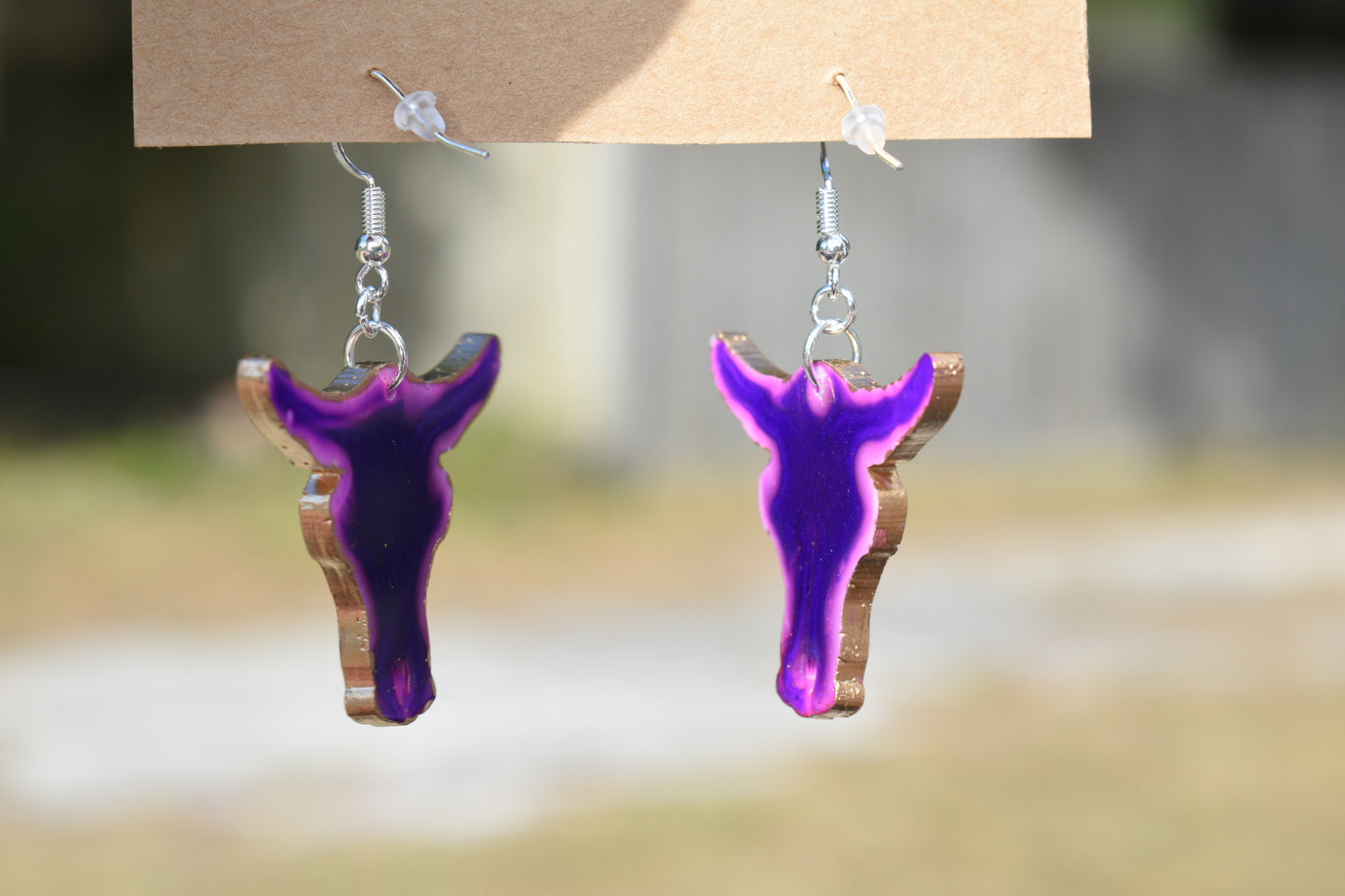 Purple Cow Earrings