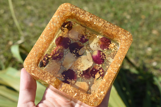 Golden Petals Ashtray