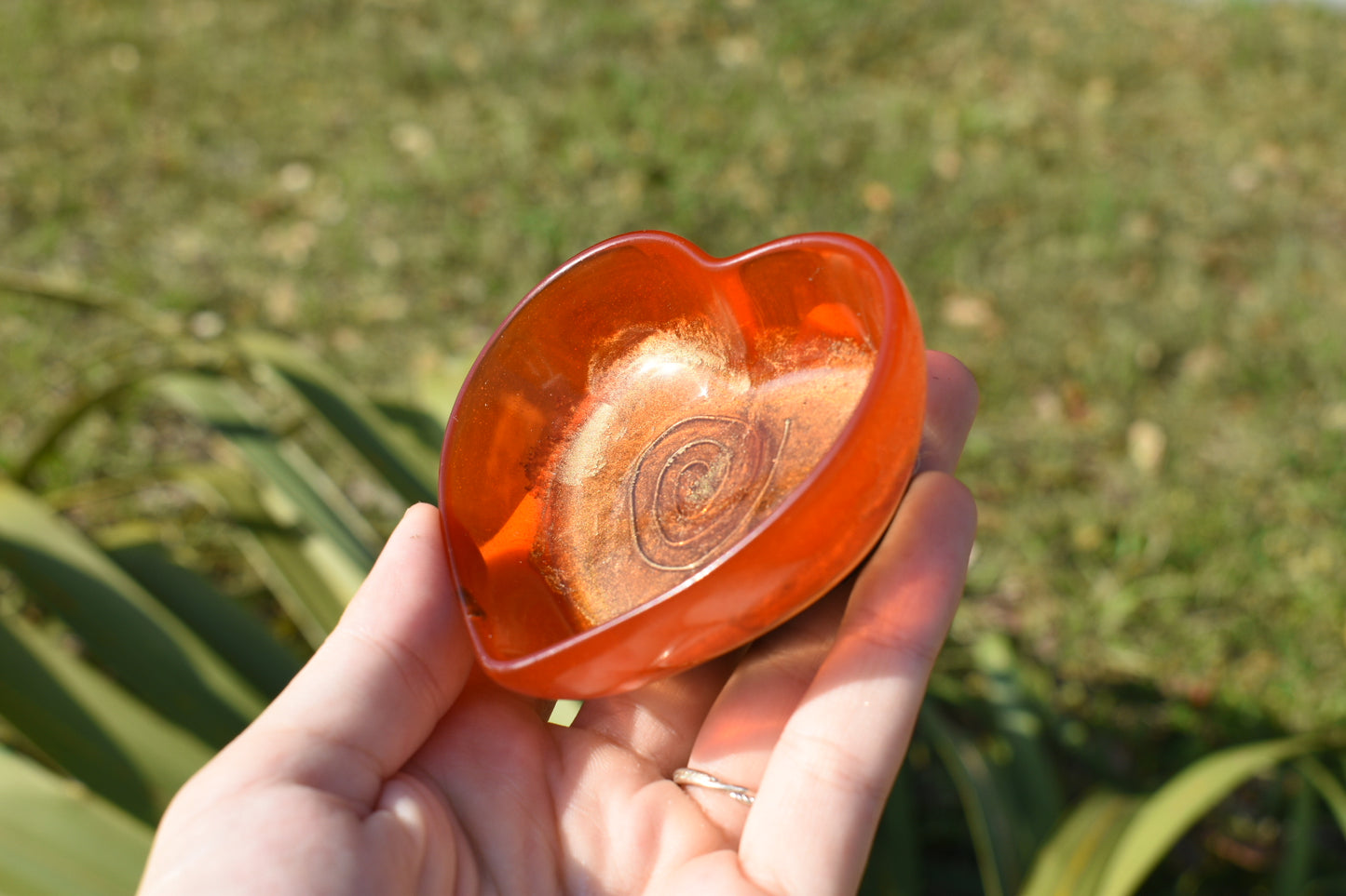 Orange Heart Trinket Dish