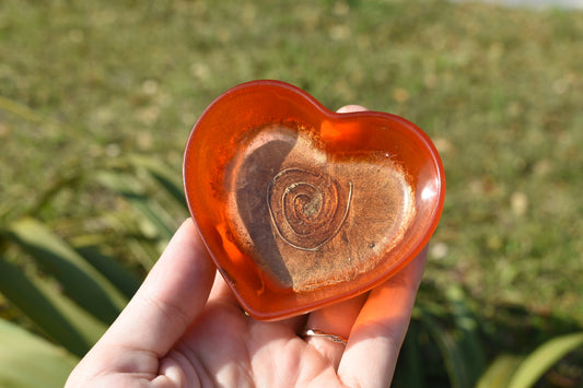 Orange Heart Trinket Dish