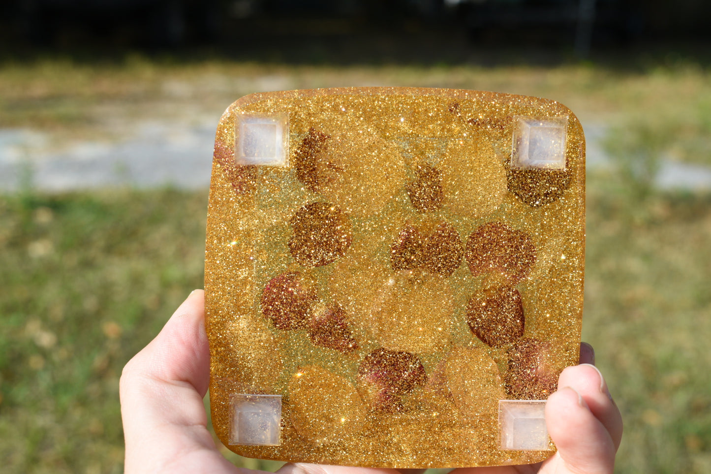 Golden Petals Ashtray