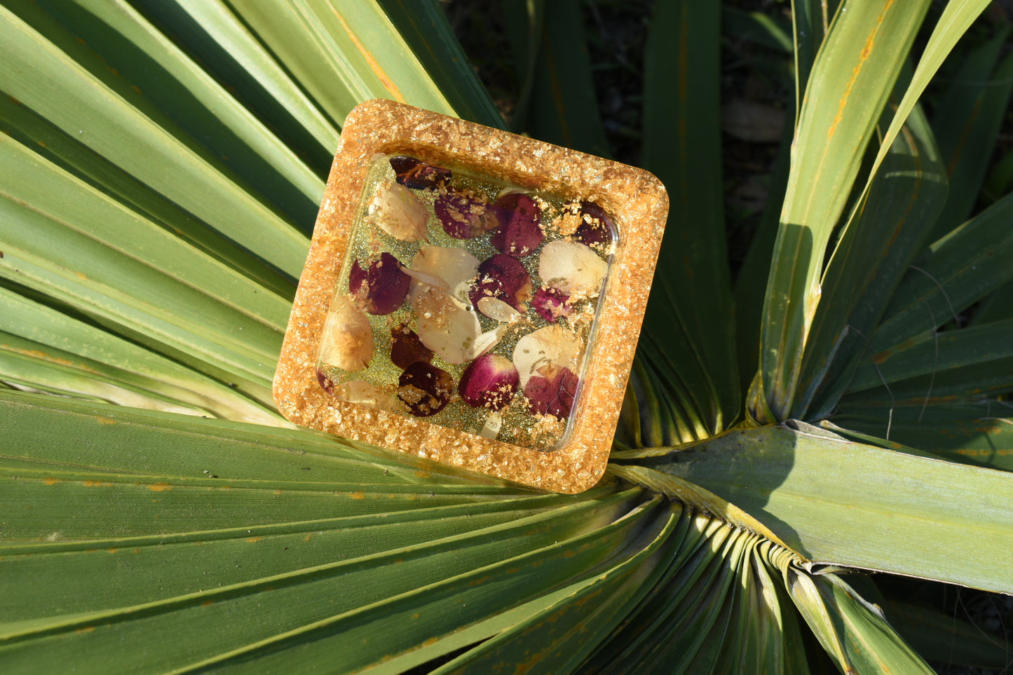 Golden Petals Ashtray